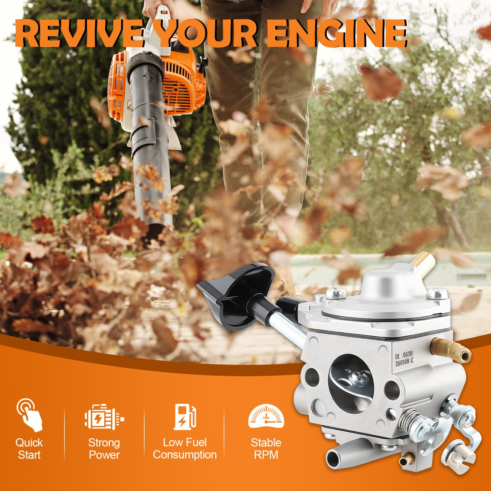 Vergaser Mit Luftfilter & Tankdeckel Für STIHL BR500, BR550, BR600 – 4282 120 0606