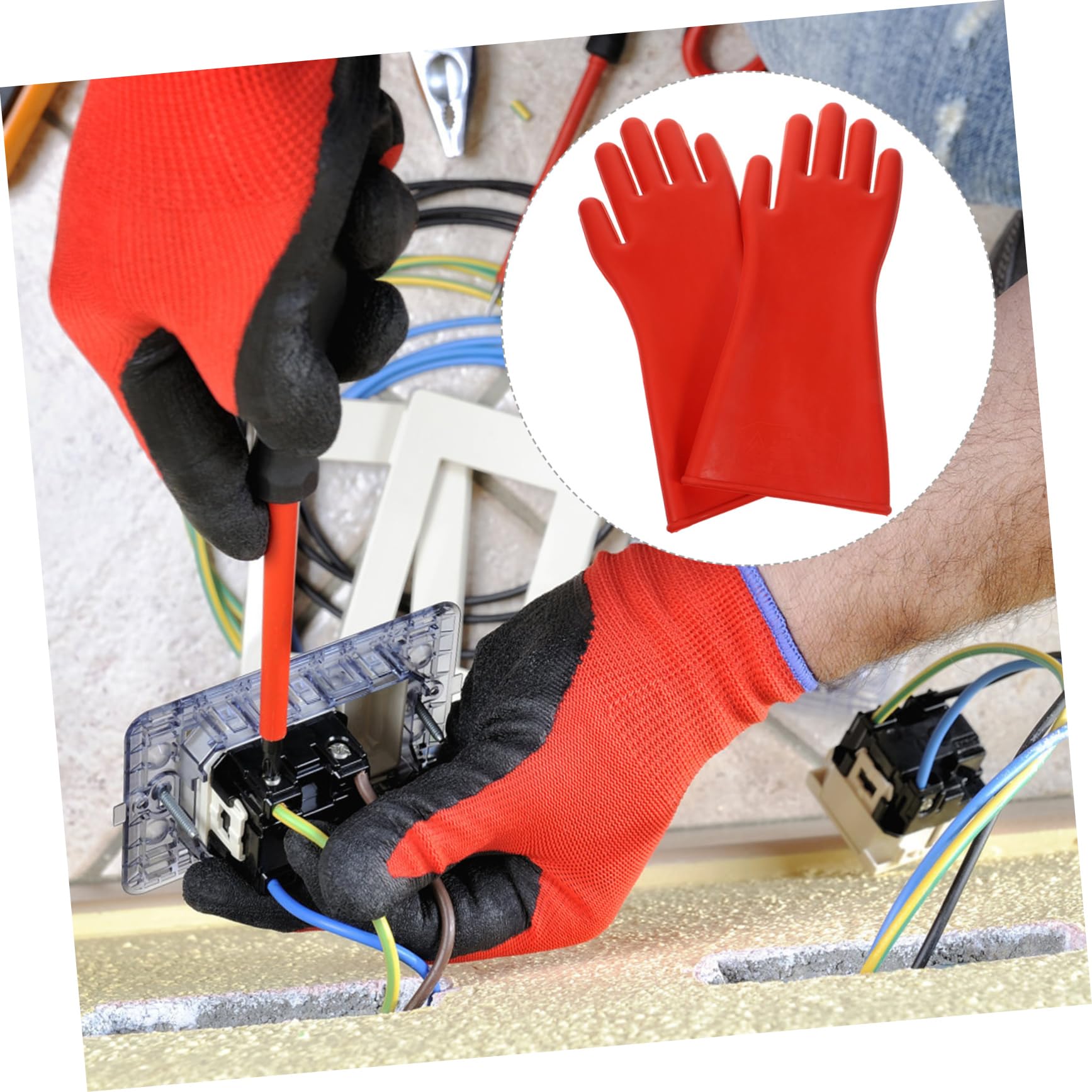 DOITOOL Guantes Aislantes Eléctricos Para Trabajo Industrial Guantes De Protección De Alta Tensión Ergonómicos