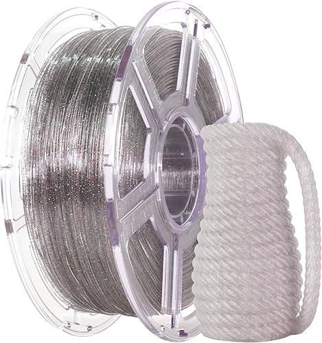 FLASHFORGE - Filamento PLA, 116 de pulgada, carrete de 2.2 libras de filamento con purpurina colorida para un acabado único, precisión dimensional