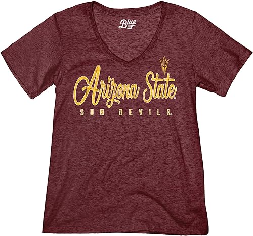 Miniatura 2 de Blue 84 NCAA - Camiseta de triple mezcla con cuello en V para mujer