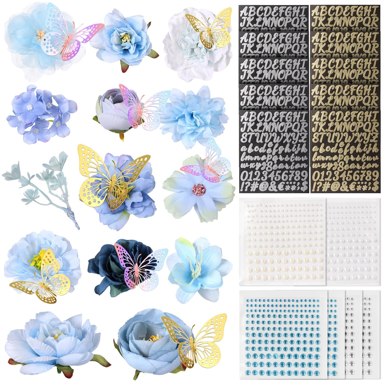 Tideme Flower Graduation Cap Decorations Kit