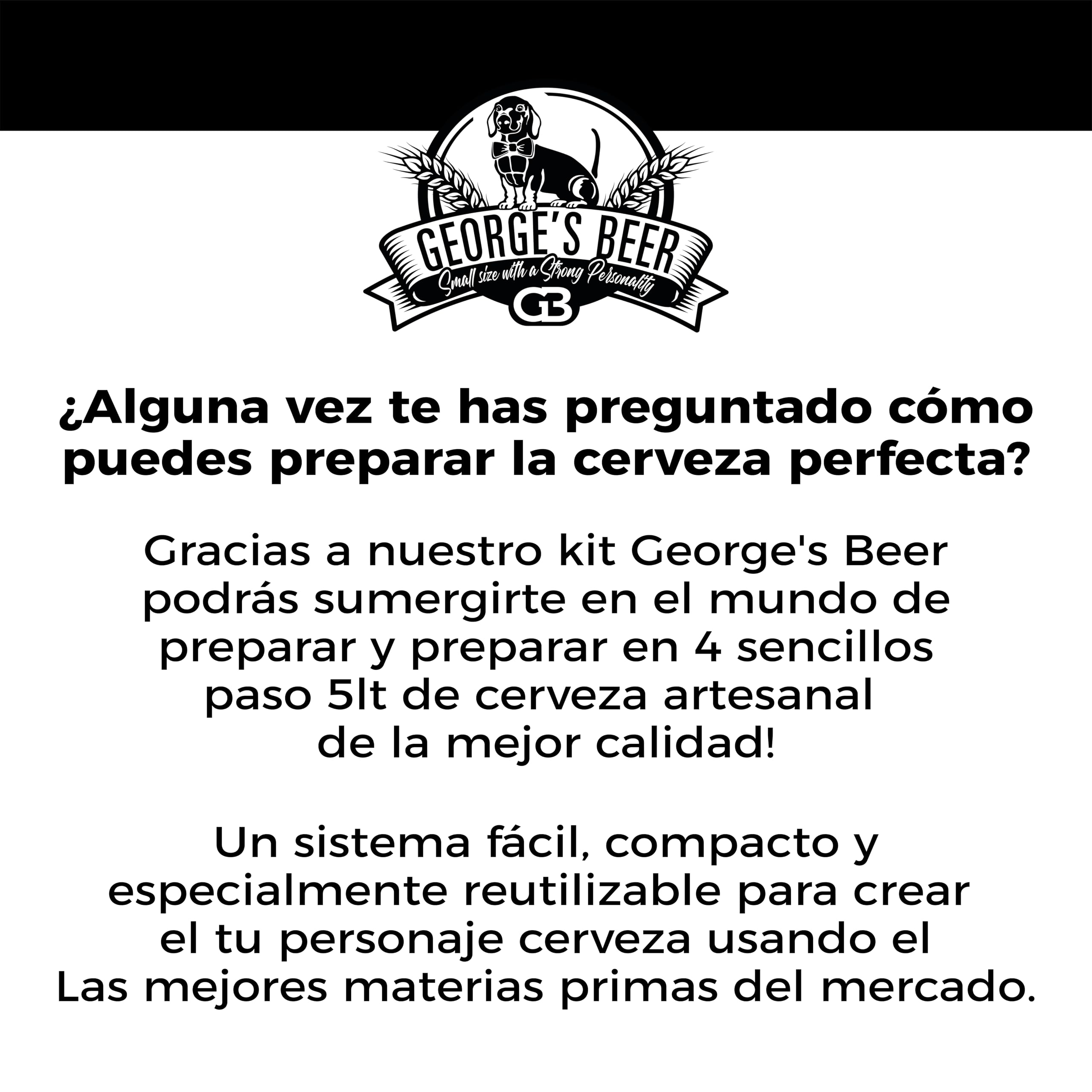 Beer & Wine - Kit de Fermentación de Cerveza George'S 5l - Cerveza Artesanal Casera - Kit de Fermentación de Malta - Kit de Producción de Cerveza - Idea de Regalo (Kit Malta Lager)