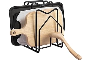 Cutting Board Drying Rack Kitchen Storage Organizer 4.92 x 5.7 x 8.47 in.Black