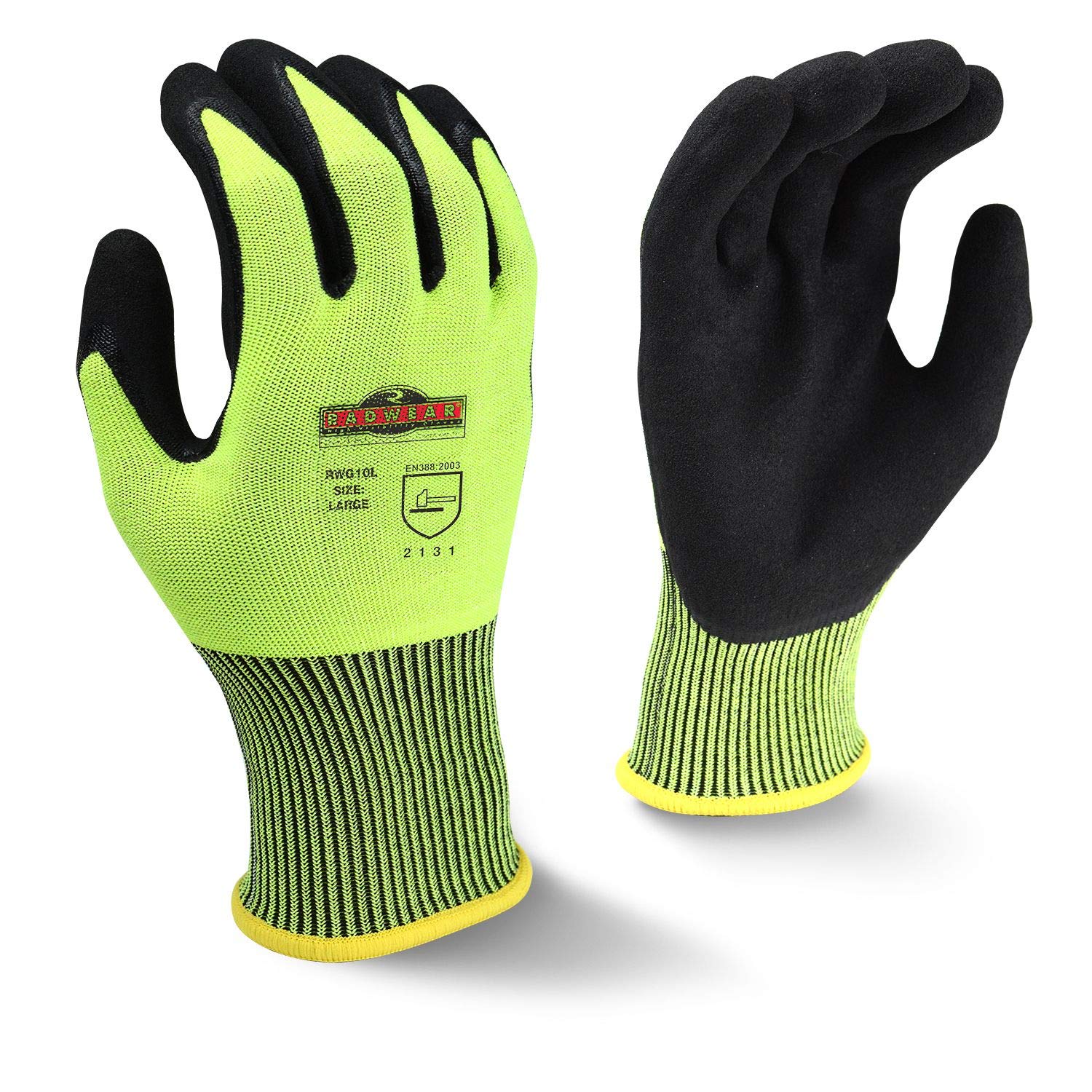 Radians RWG10XL Radwear Silver Series Hi-Viz Knit Dip Gloves, Pair, X-Large (Pack of 12)