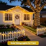 JMEXSUSS 2 Pack Solar String Lights Outdoor Waterproof, Total 400 LED 151FT Solar Christmas Lights with 8 Modes, Solar Tree Lights for Outside Garden Patio Party Christmas Decorations (Warm White) | Christmas Lights Outdoor Waterproof, 8 Modes Solar