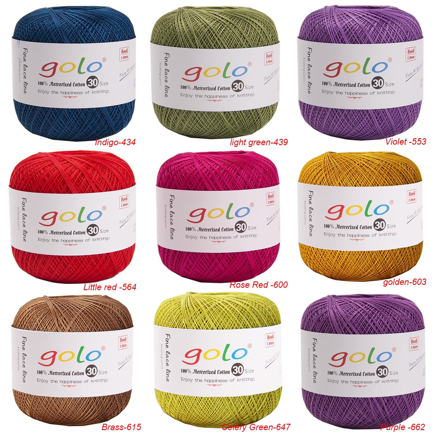 golo Crochet Thread Size 30 Yarn for Hand Knitting Celery Green-647, 647-Celery Green, Size 30 - 1-Pack - Image 3