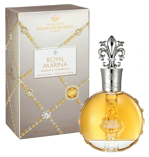 Princesse Marina De Bourbon - Diamante Royal Marina para mujer - Aroma afrutado y ámbar con notas de vainilla y haba tonka - Femenino sensual y Princesse Marina De Bourbon - Diamante Royal Marina para mujer - Aroma afrutado y ámbar con notas de vainilla y haba tonka - Femenino sensual y