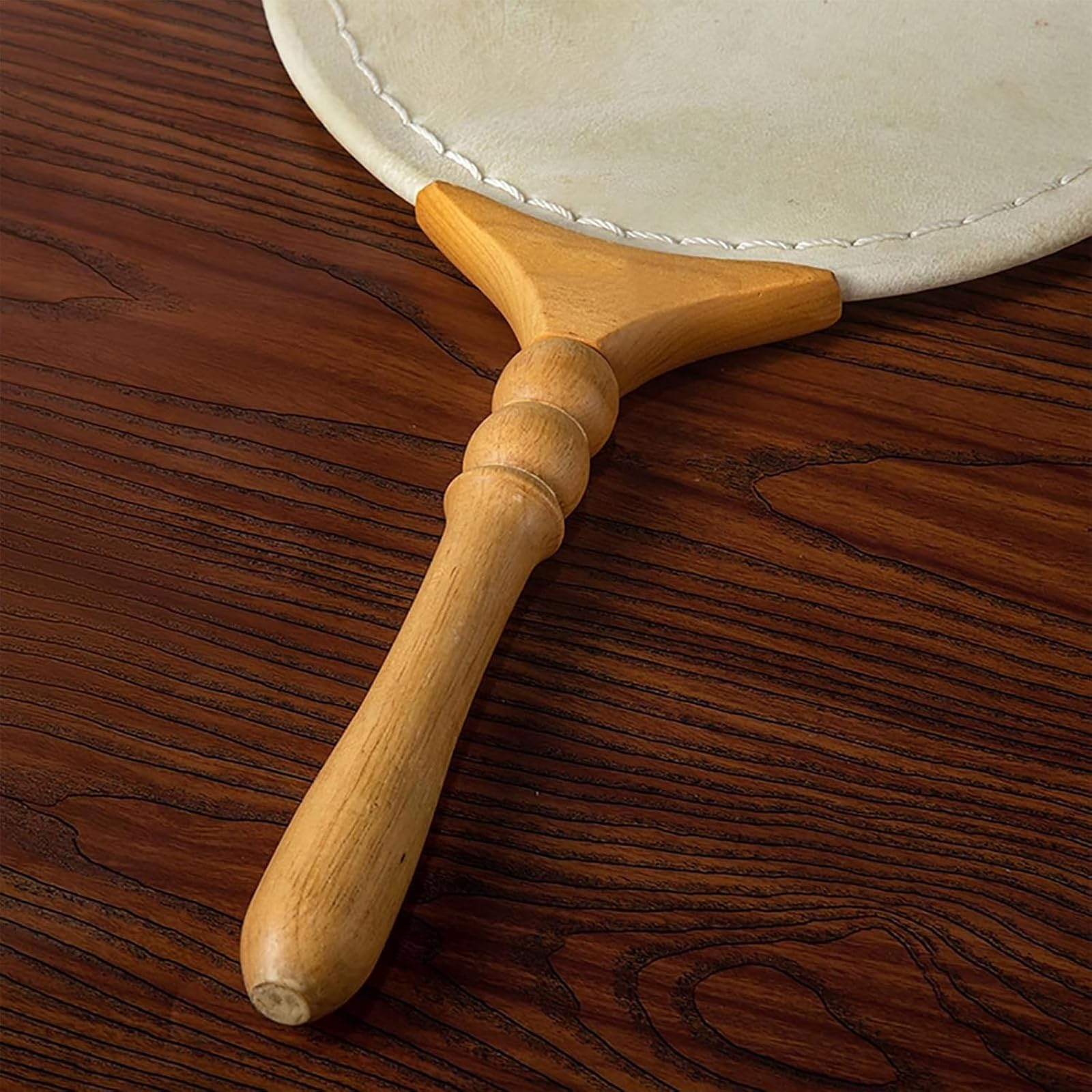 Tamburo a mano, 26,9 cm, rotondo, in pelle di bufalo, strumento musicale etnico con manico in legno, per spettacoli, eventi culturali, decorazioni, regali