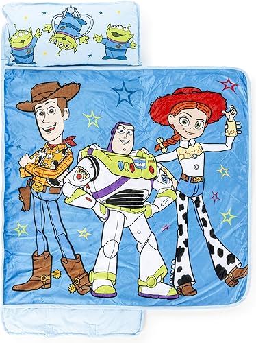 Miniatura 43 de Jay Franco Tapete para siesta para niños con almohada y manta integradas, saco de dormir de microfibra suave de 46 x 20 pulgadas con etiqueta