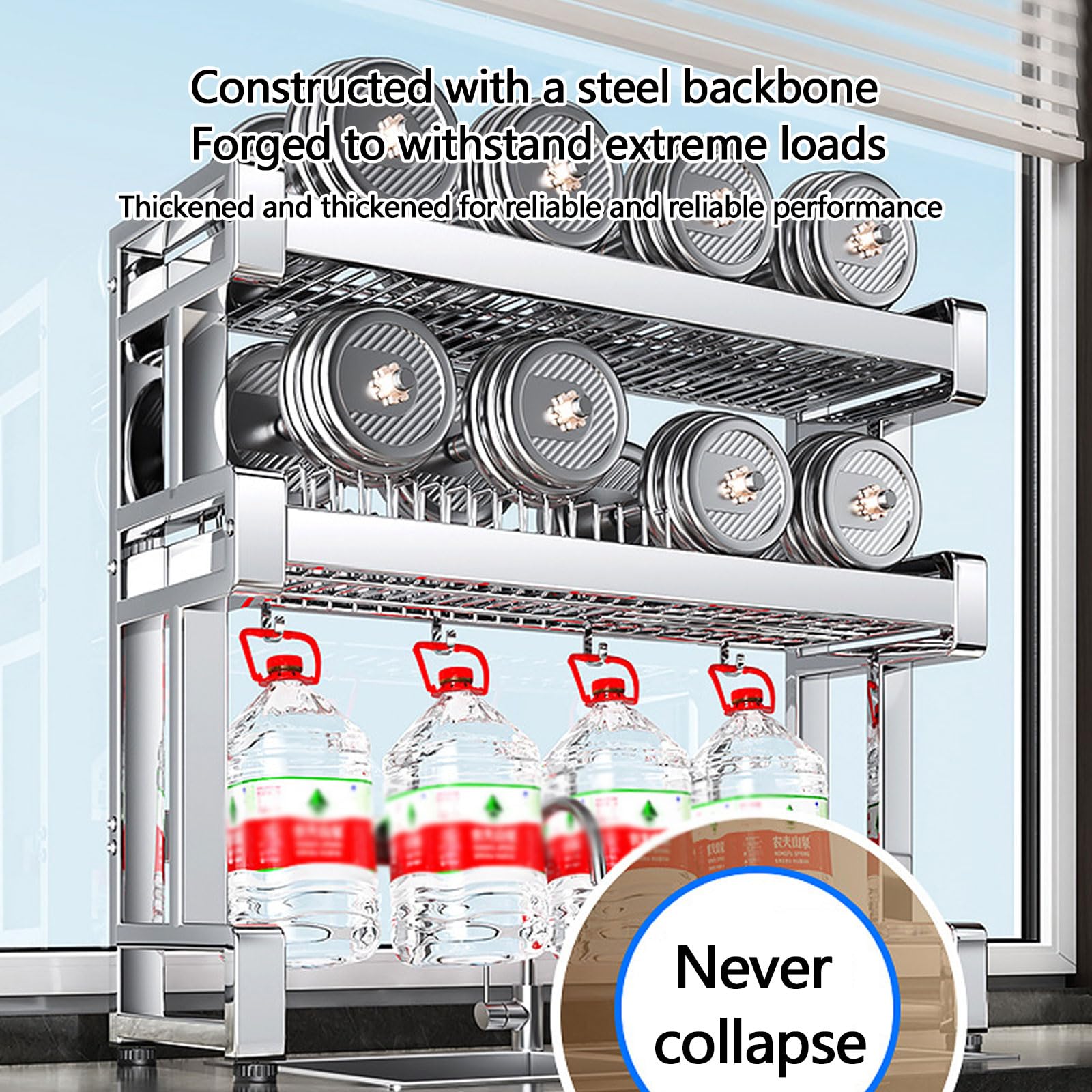 Égouttoir à Vaisselle en Acier Inoxydable de Grande capacité pour comptoir de Cuisine et évier