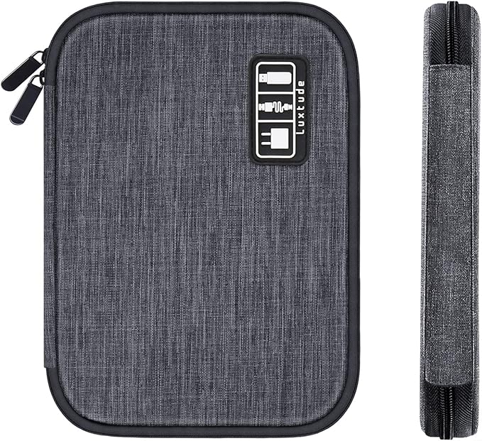 Luxtude Cord Organizer Travel, Cable Organizer bag, Electronics Organizer, Cord Storage/Charger Storage/Cable Storage, Compact Tech Bag & Charger Case, Travel Essentials for Electronics Items/USB,etc