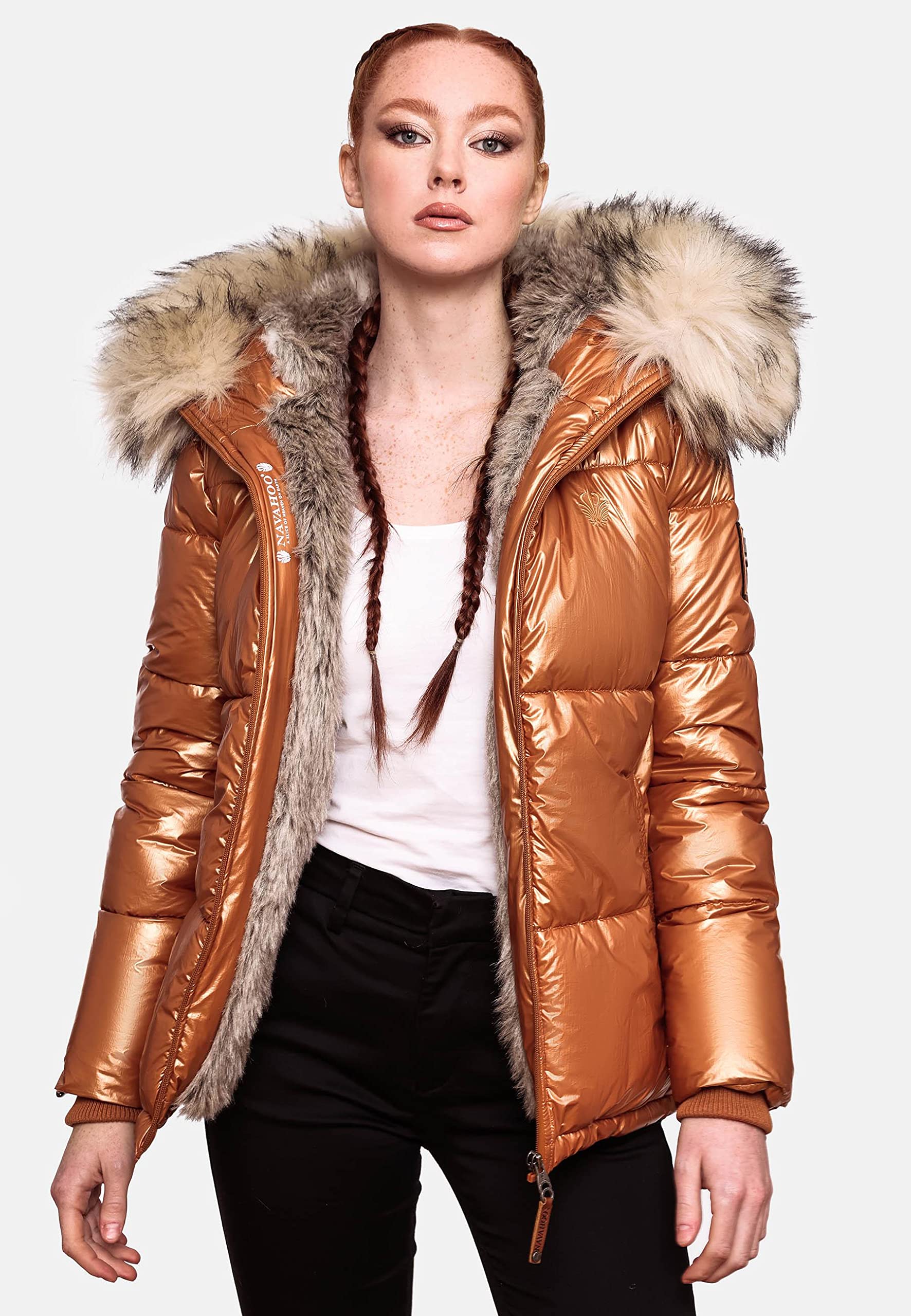 Navahoo Tikunaa Veste d'hiver pour Femme matelassé avec Capuche |