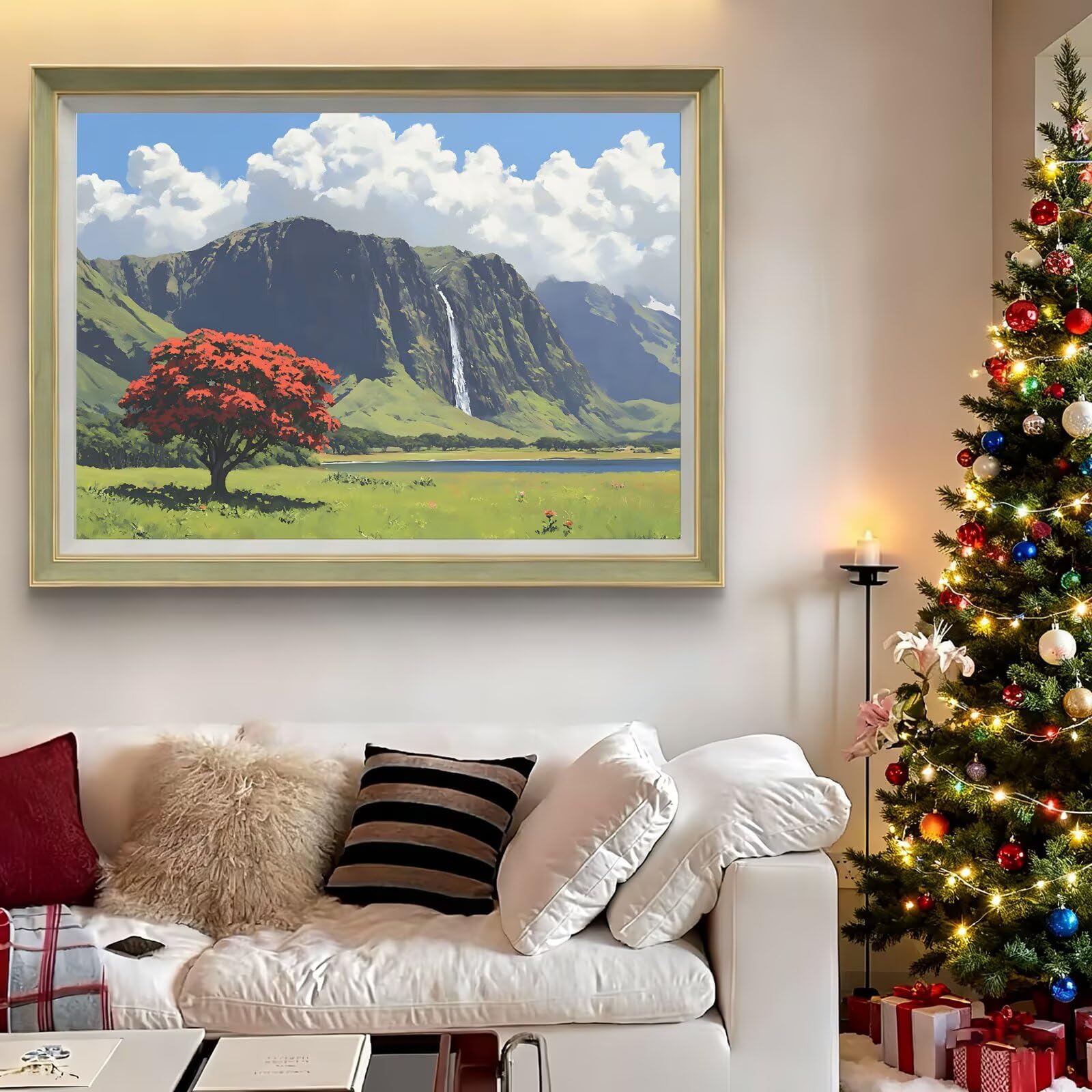 Diamond Painting Catena montuosa Alberi, Fai-da-te Strass a Punto Croce Ricamo Kit, Diamond Painting Kit Completo per Hobby Creativi Adulti, Mosaico Artigianato, Decorazioni Casa 100x150cm Z-l-516