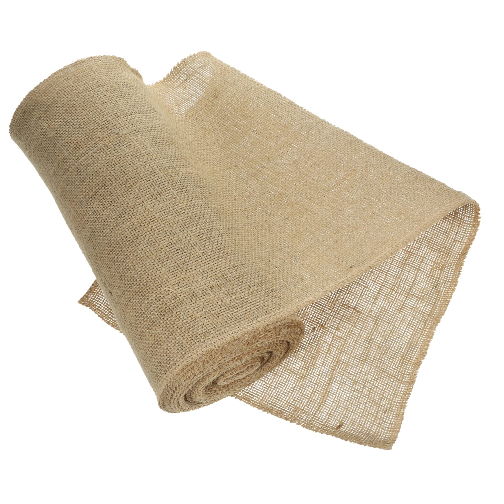 Veemoon Chemin de Table Toile de Jute de Tissu Naturel pour Décoration Mariage Fête Anniversaire et Style Farmhouse Facile à Couper et Réutilisable