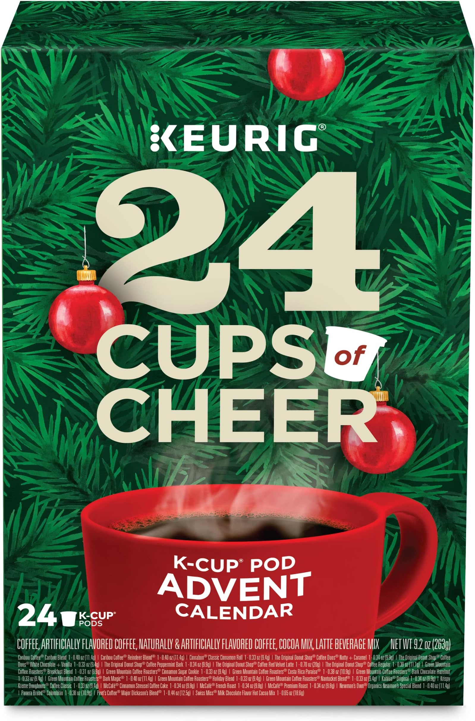 Keurig Advent Calendar Variety Pack, Single Serve K-Cup Pods, 24 Count