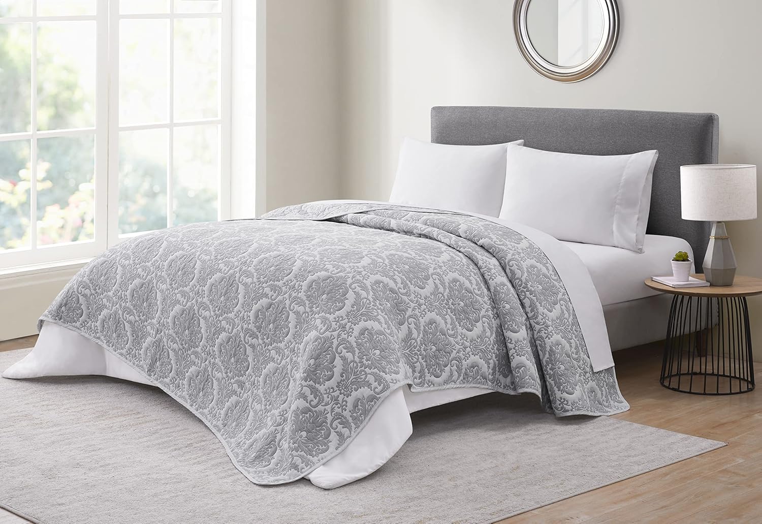 Tahari Home King Coverlet, Reversible Cotton Rich Bedding