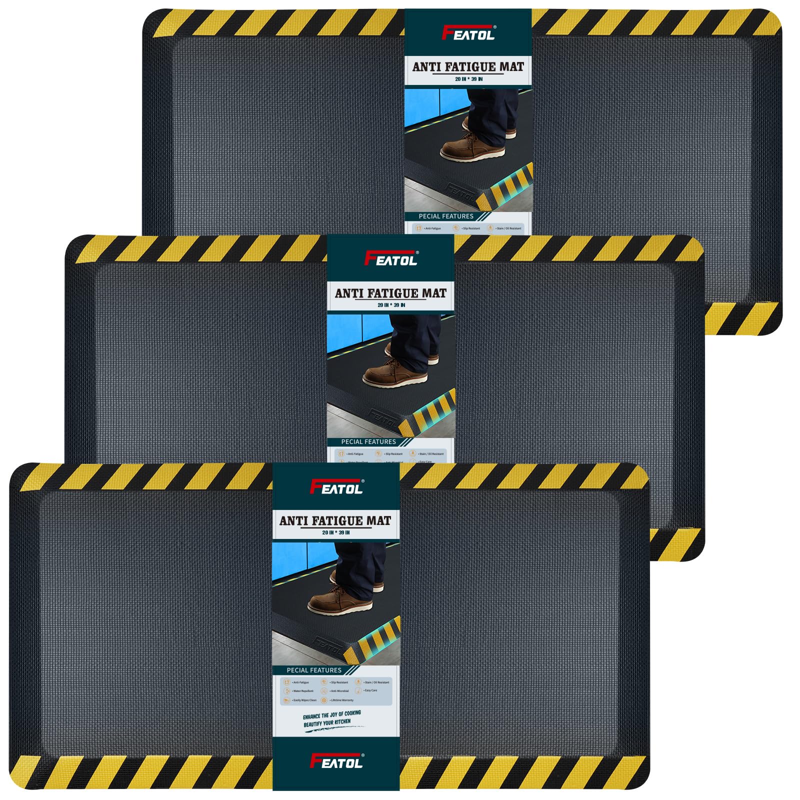 FEATOL 0.9" Anti Fatigue Mat for Industrial & Standing Mat & Home Kitchen — Amazon image 11