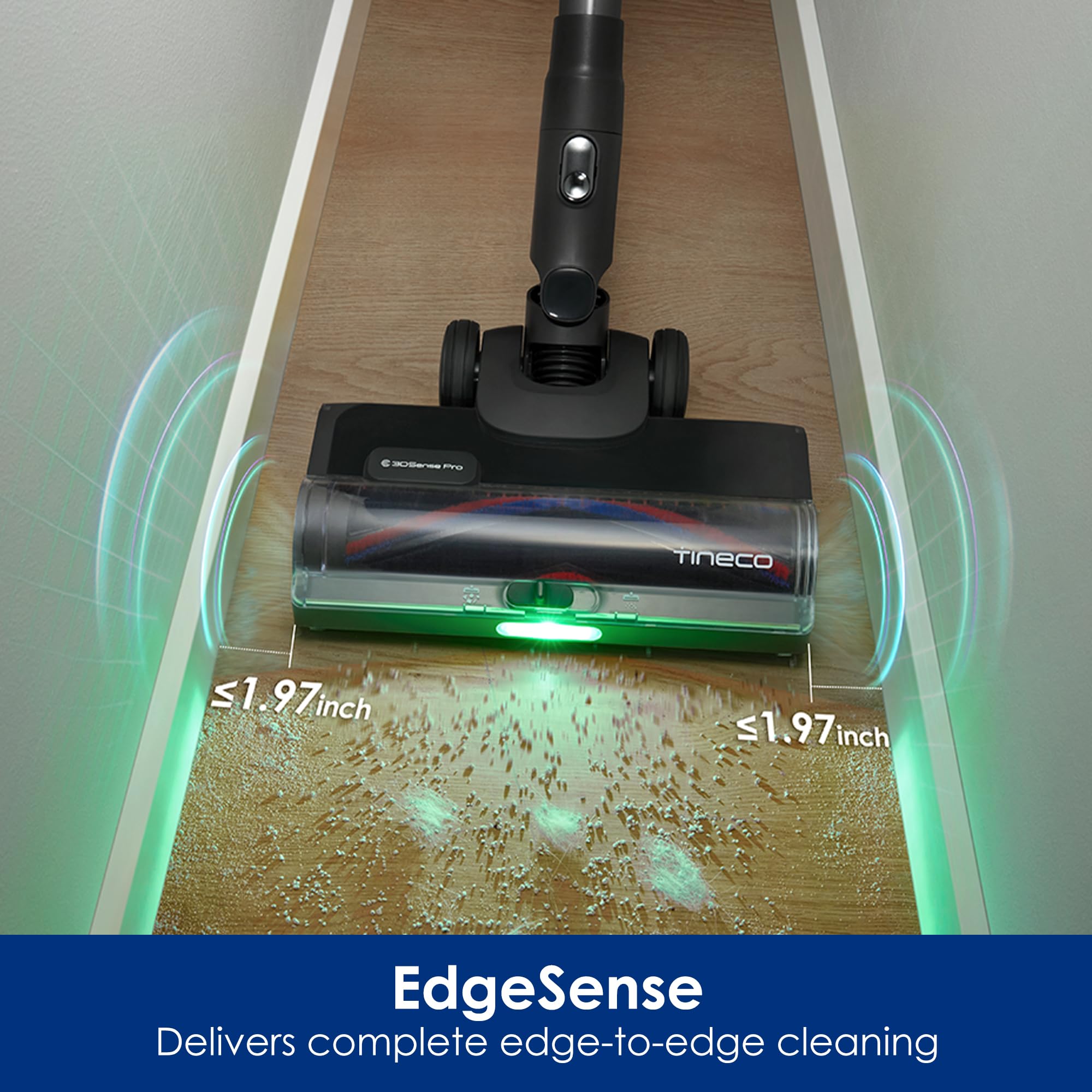 Tineco PURE ONE S70 Odkurzacz bezprzewodowy, mocne ssanie 200 AW, ulepszony system czyszczenia 3DSense Pro, inteligentny system czyszczenia, ulepszone komórki kieszonkowe