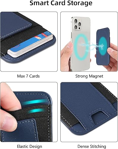 Miniatura 37 de ExtreLife Magsafe Wallet, cartera magnética más fuerte para iPhone 17/16/15/14/13/12, para tarjetero Magsafe con 2 ranuras para tarjetas, bloqueo