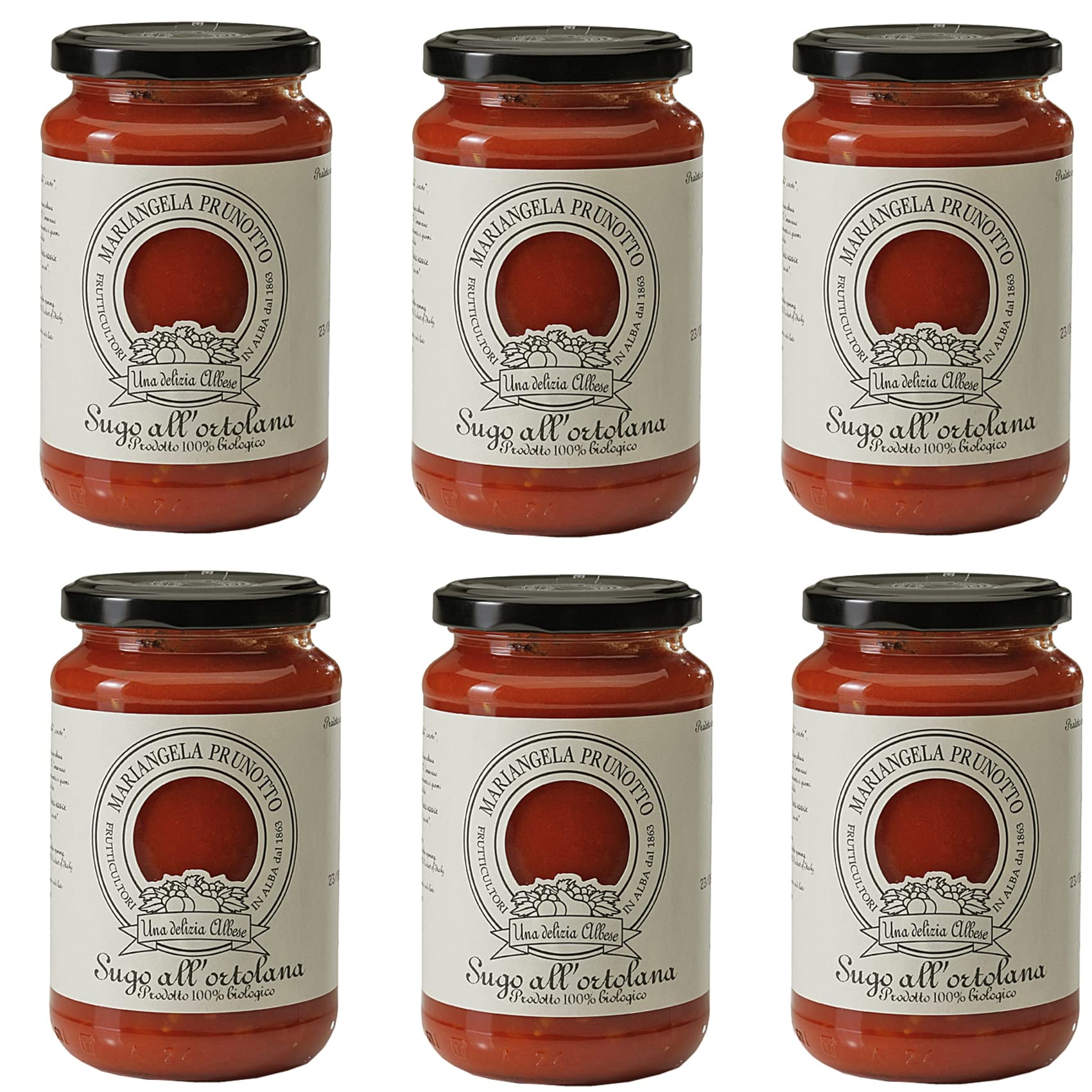Mariangela Prunotto Azienda Agricola, 6 Vasetti di Sugo All'Ortolana Biologico 340 G