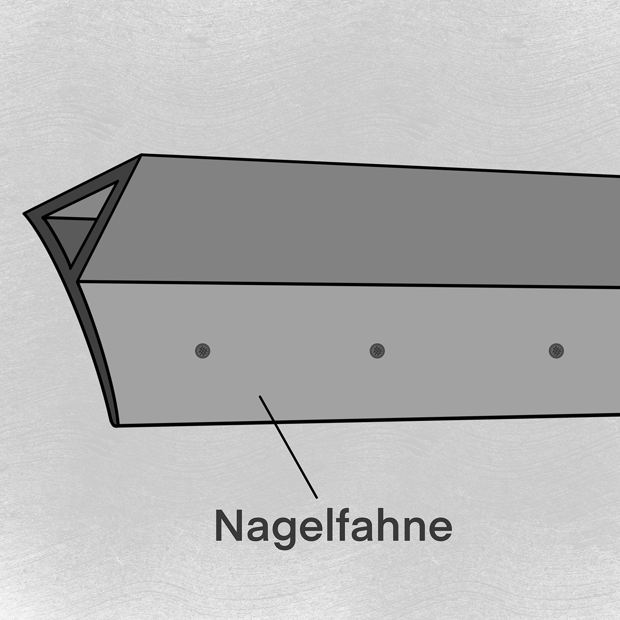 Miko® Kunststoff Dreikantleiste mit Nagelfahne, 80 lfm, Sichtbetonqualität ideal geeignet für die Erstellung von Betonstützen mit gebrochener Kante, 10 x 14,2 x 27 mm