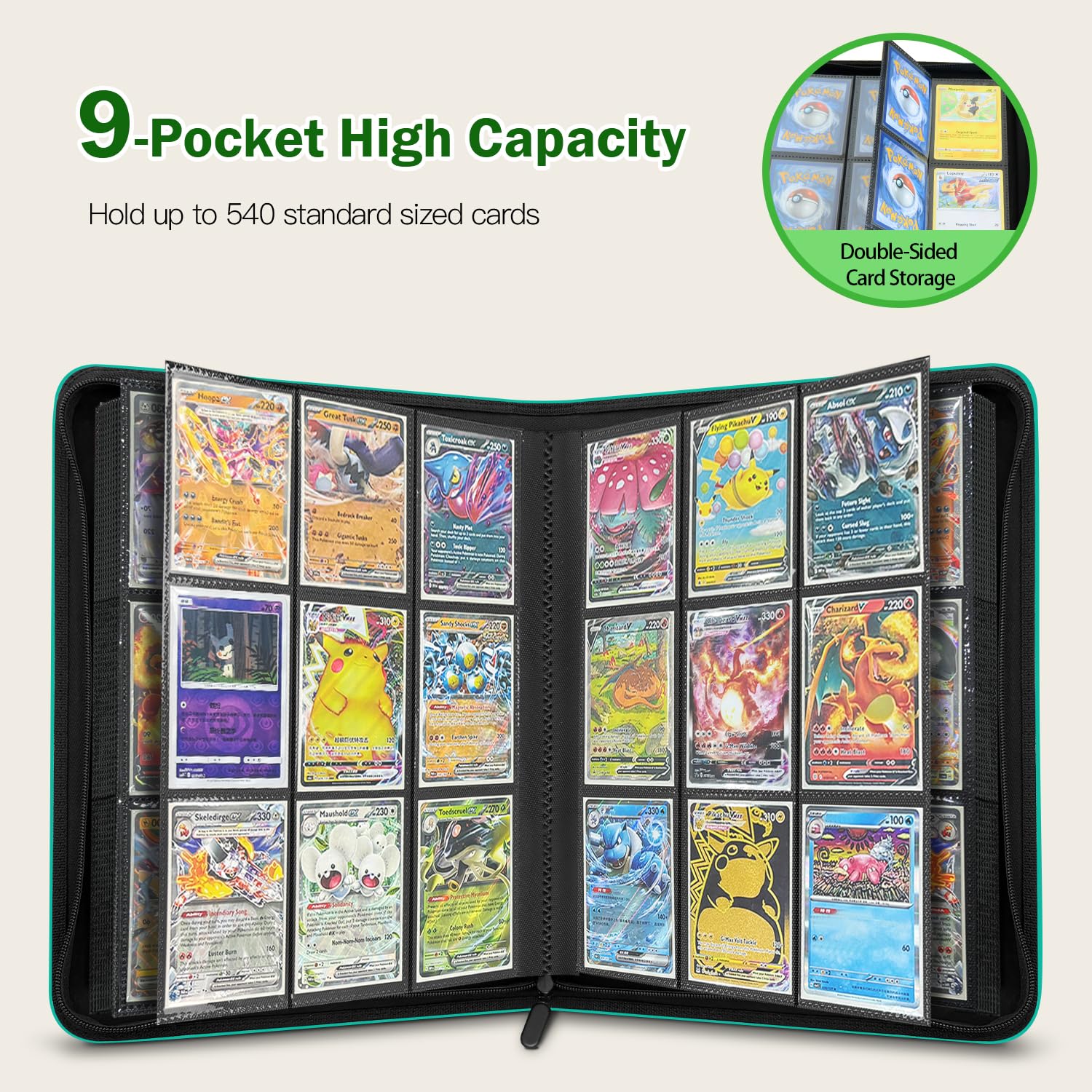 Amazon.com: Ravaver Card Binder 9 Pocket, Holds 540 Trading Cards