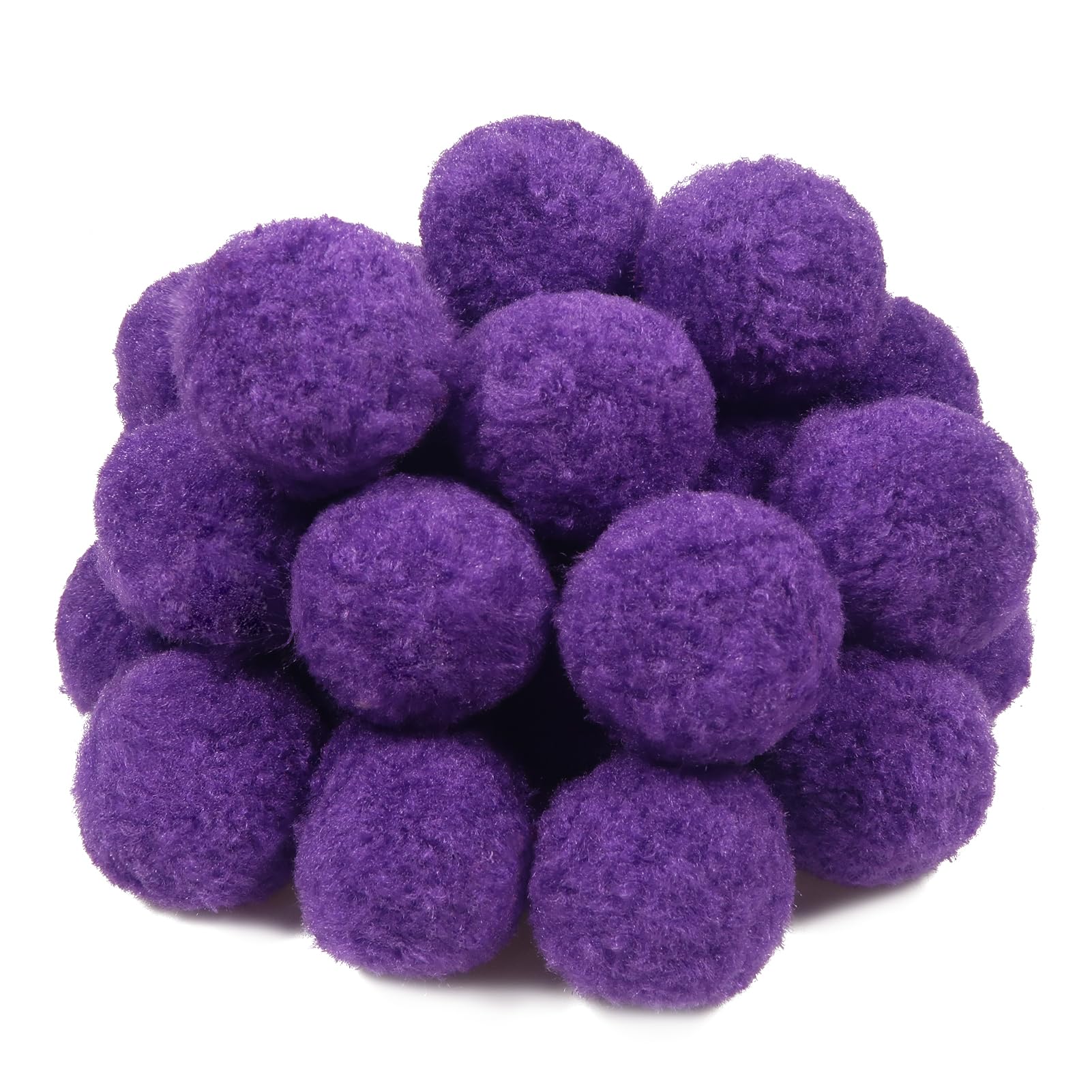 TOAOB 30pcs 5cm Large Pom Poms Balls Dark Purple Fluffy Pompoms