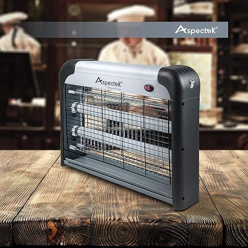 Miniatura 7 de ASPECTEK Exterminador de insectos y insectos eléctrico mata mosquitos, moscas y otras plagas, potente rejilla de 2800 V bombillas de 20 W, solo uso