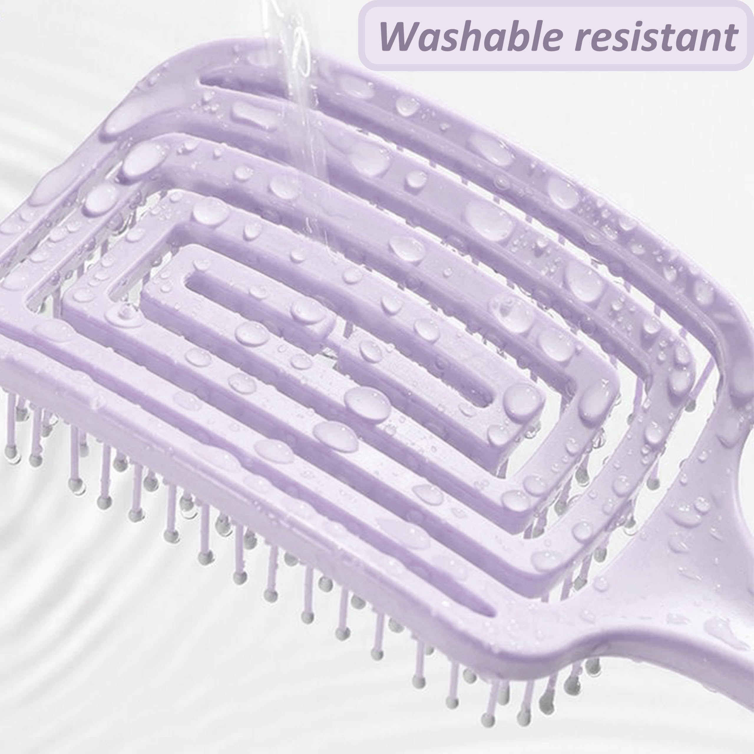 Organic Detangle Hair Brush,Anti-Knot and Anti-Breakage Detangling Brush,Wet Brush Speed Dry Detangler,for Women Men,Wet,Thick,Curly Hair (Purple) - Image 3