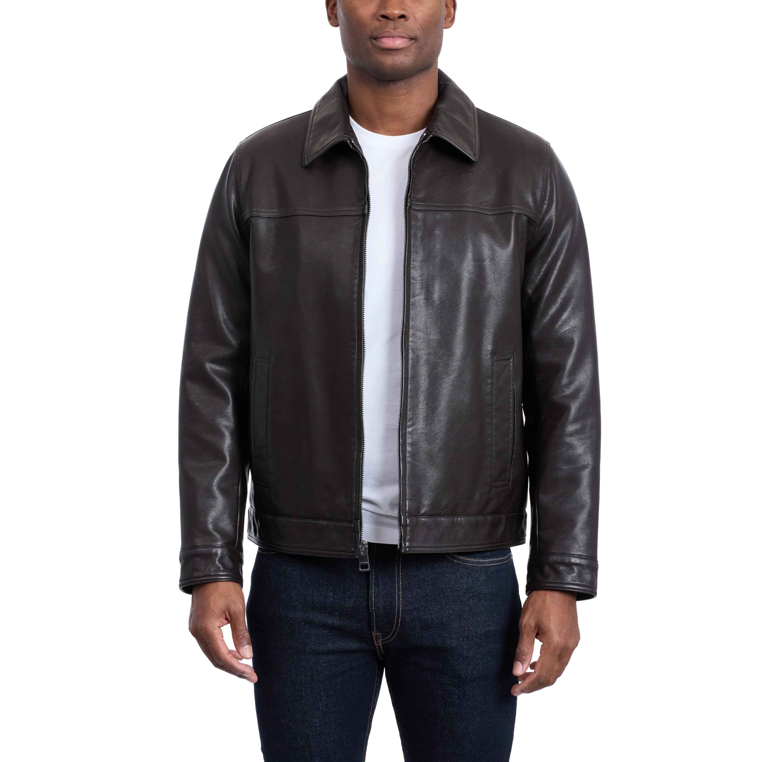Tommy Hilfiger Adaptive Classic Faux Leather Jacket chamarra de imitación cuero Hombre