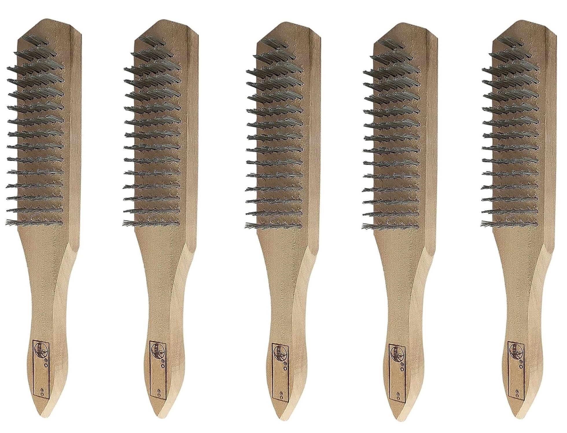 Inditrust Carbon Steel Wire Hand Brush 10 inch length Wooden handle (5pcs) (B0CF1NB9TF) Amazon Price History, Amazon Price Tracker