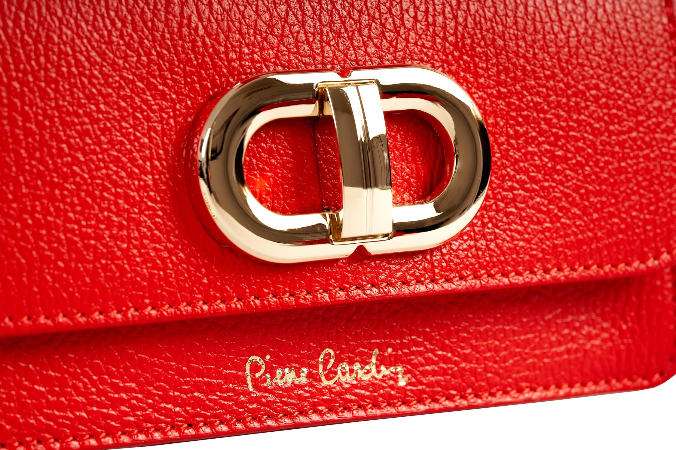 Pierre Cardin Bolso de mujer, piel auténtica, pequeño, de hombro, multifunción, elegante, bolso de mujer, bolso de hombro, multifunción, bolsos de mujer, de hombro