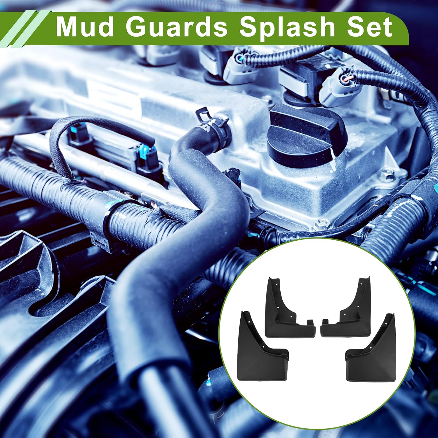 Mud Flaps Splash Guards for Cadillac SRX 2008-2016 Front and Rear Mud Guards 1 Set