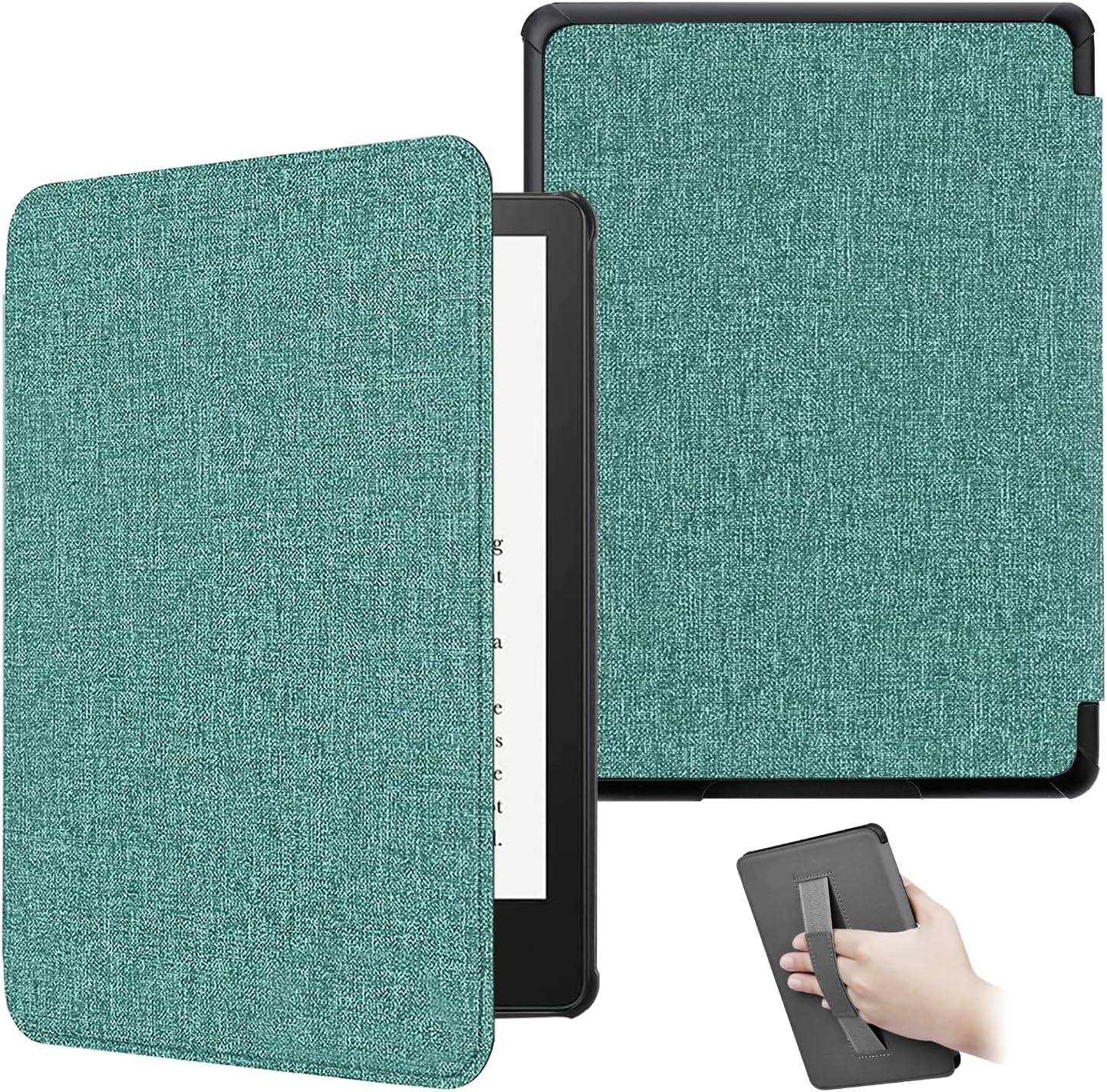 Case for Kindle Paperwhite 12th Gen 2024(7") & Kindle Colorsoft Signature Edition - All New PU Leather Cover with Hand Strap, Auto Wake/Sleep for Kindle Paperwhite Signature 2024 Released,Green