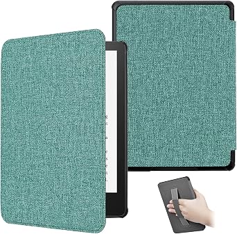 Case for Kindle Paperwhite 12th Gen 2024 7" & Colorsoft, Green | Signature Edition Compatible, Hand Strap, All New PU Leather Cover, Auto Wake/Sleep, Magnetic Closure, Reading, Travel