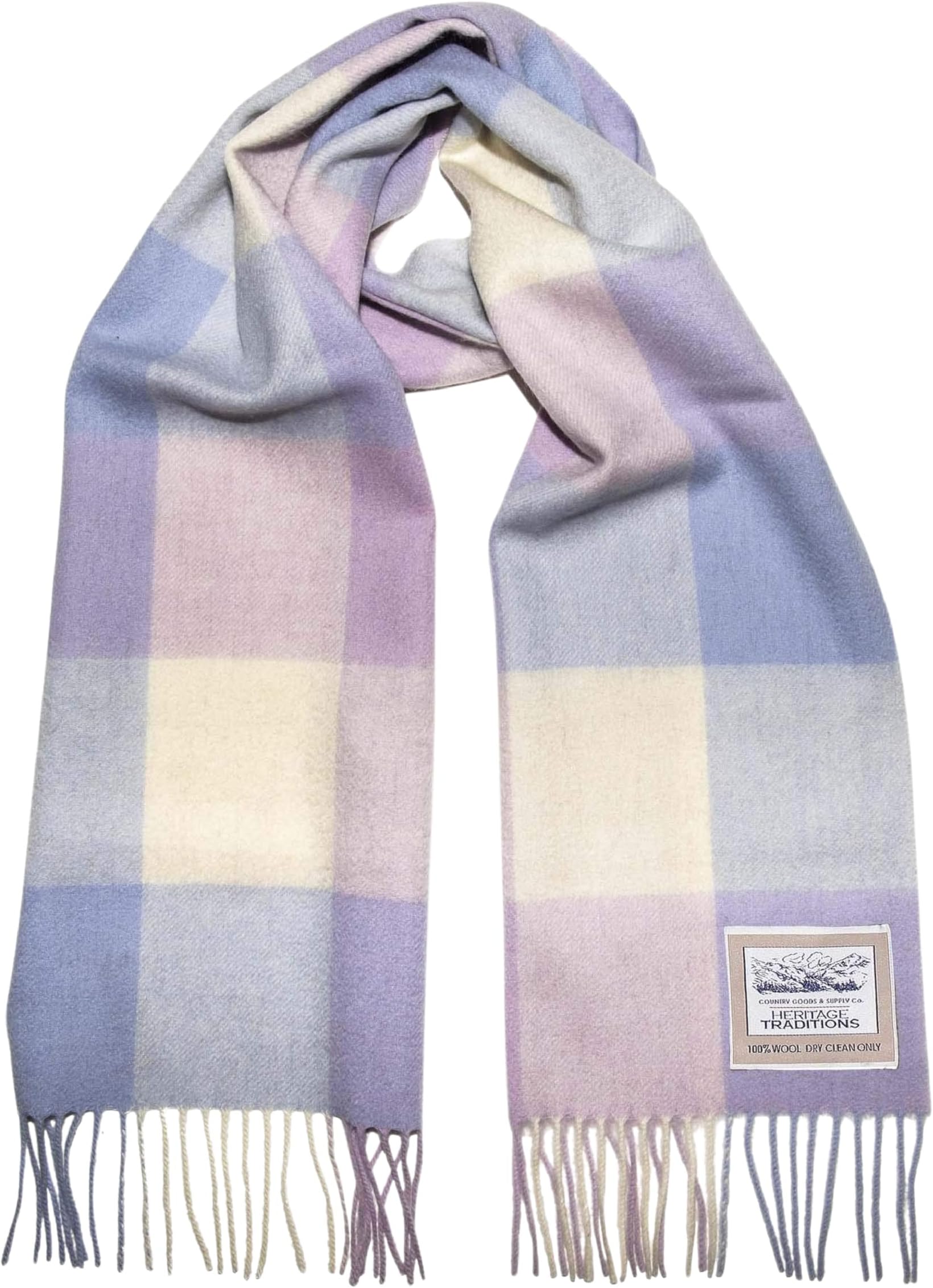 100% Pure Wool Tartan Scarf, Check Scarf for Men & Women, Scottish Scarf Men Style, Women's Wool Scarf