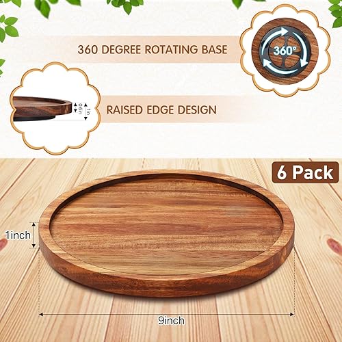 Miniatura 2 de Mumufy Lazy Susan - Organizador redondo para tocadiscos Lazy Susan, 6 unidades, bandeja giratoria para encimera de cocina, despensa, mesa,