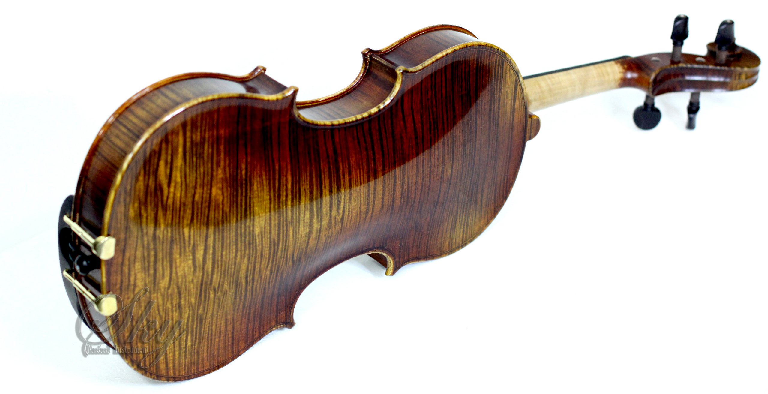 Beautiful 4/4 Professional Level Master Work Stunning Hand-made Concert Maple Wood Grand Level One Piece Back Antique Style Violin with Fish-eye Ebony Parts