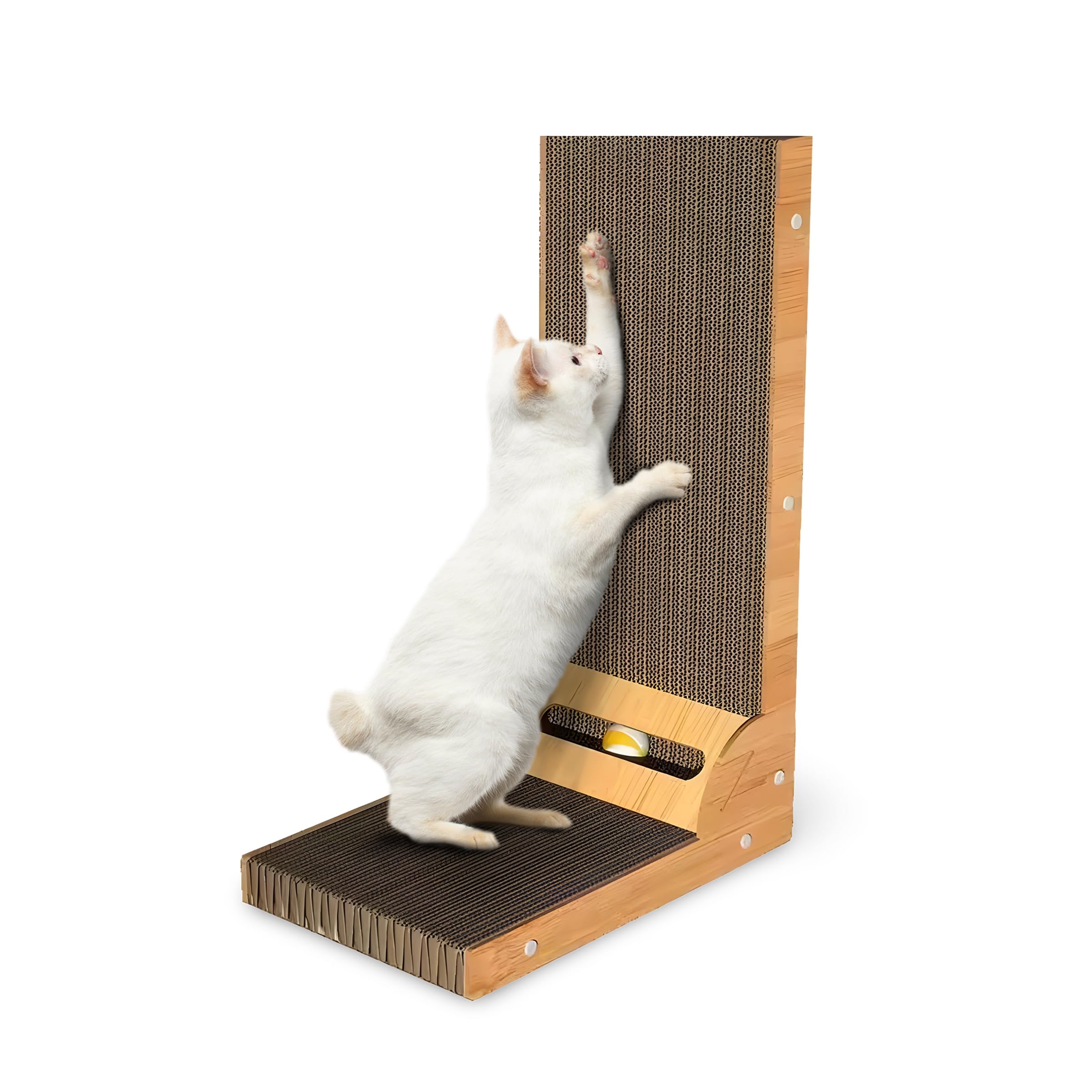 Cat's Scratcher L Shaped | Cat's Scratching Pad for Indoor Cats | Cardboard Cat's Scratcher | Wall Mounted Cat's Scratch Pad - Protects Furniture, Cat's accessories for indoor cats, Cats Toys