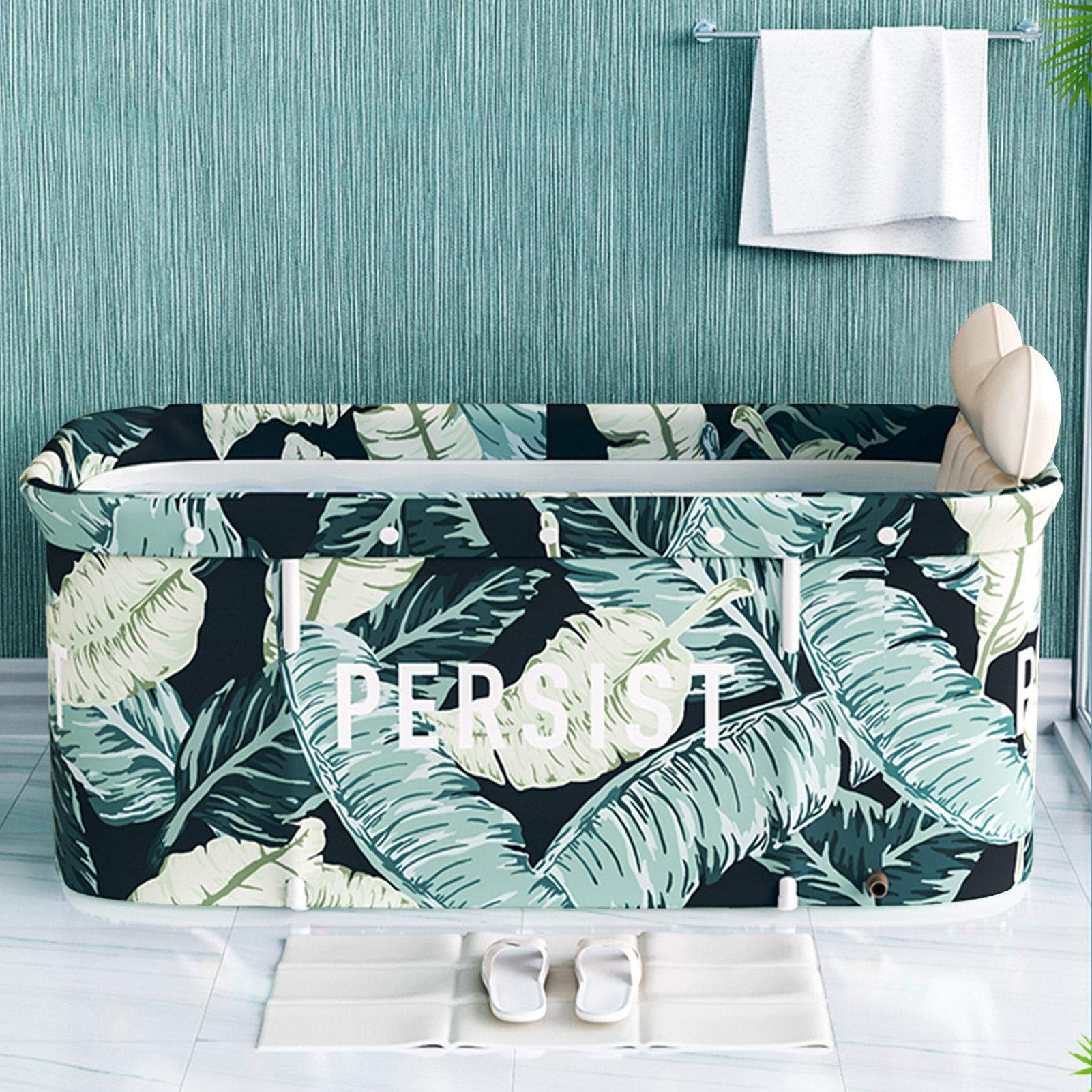 Buy Adult Folding Bathtub, 120CM Portable NonInflatable Bathtub PVC