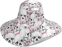 Vista 7 de MNSRUU Wide Brim Hats Skull Sun Hat Packable Sun Visors Floppy Summer Beach Hat for UV Protection