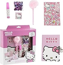 CERDÁ LIFE'S LITTLE MOMENTS Hello Kitty Diary Set - Complete Set of Journal, Fuzzy Pen, Stickers and Stationery Accessories