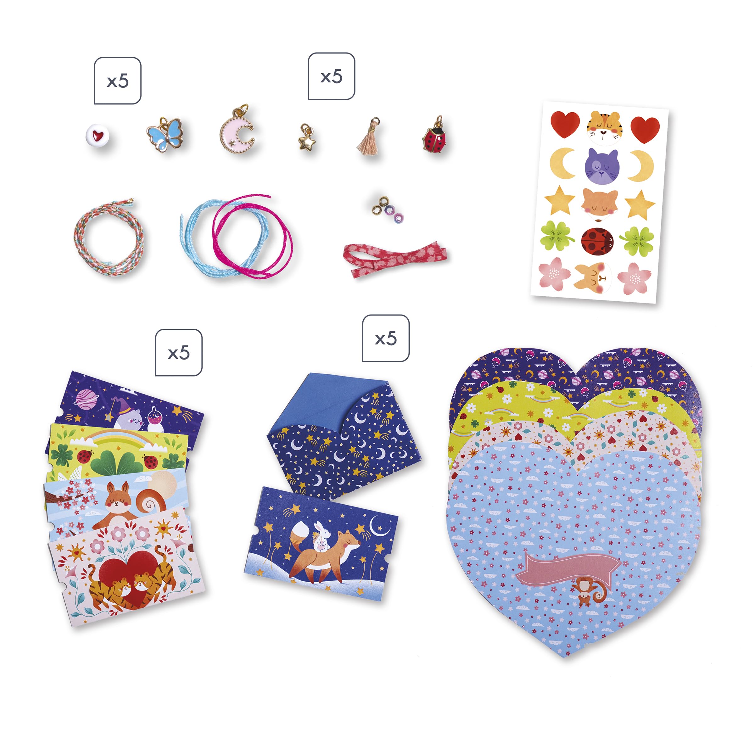 Janod – Coffret 5 Bracelets à Vœux à Créer – Atelier Bijou Créatif – Dès 8 Ans – Motricité Fine Et Concentration