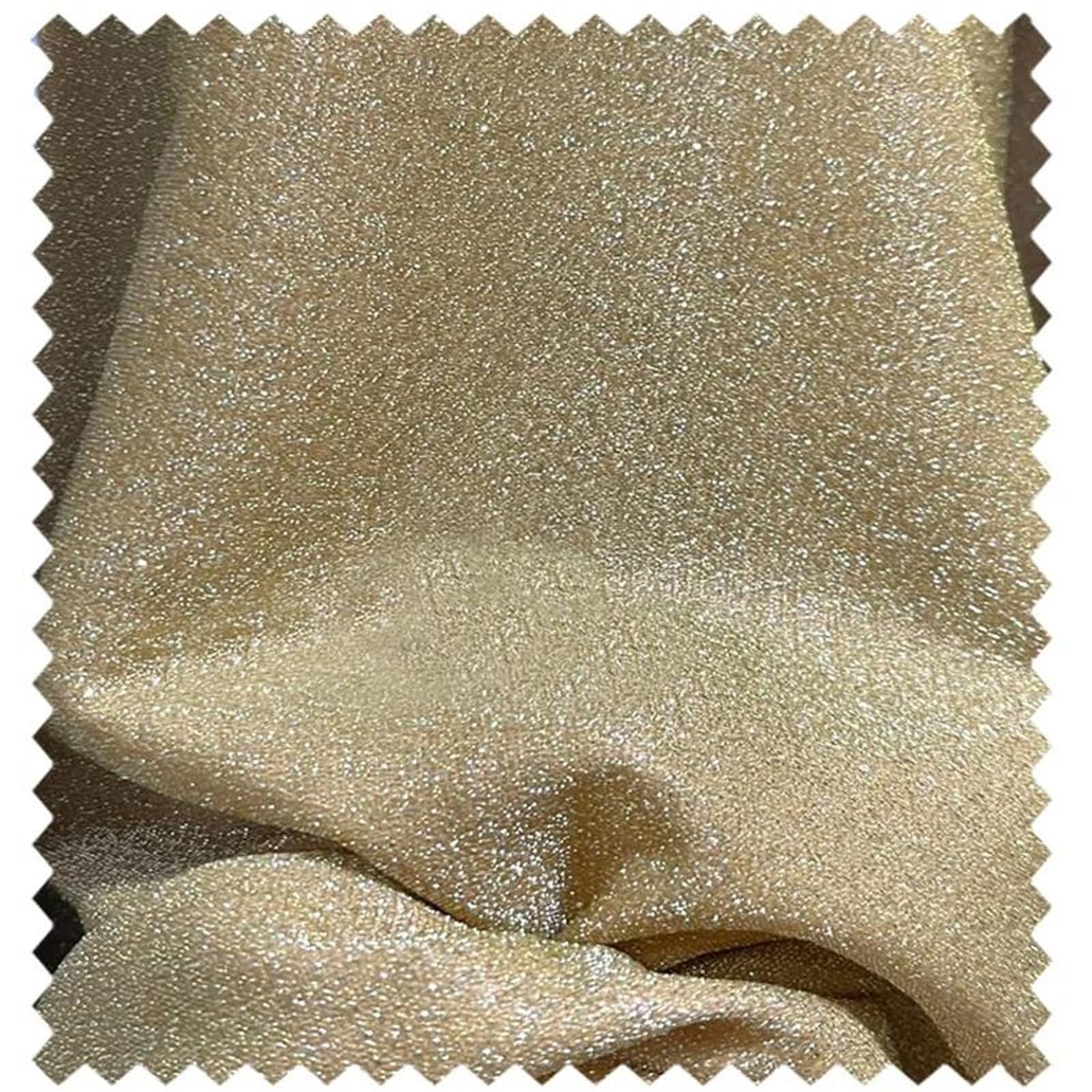 1 Yard 1.5M di Larghezza Turchese Shimmer Glitter Tessuto Maglia Maglia for Abiti Formali Fondali Festa di Nozze Decorazione della Tenda(Light Gold,M)