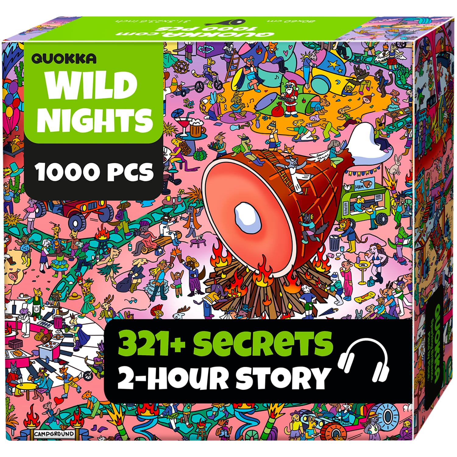 QUOKKA 1000 Piece Jigsaw Puzzle for Adults Mythories Burning Ham – Premium Box Packaging with Extra Fun Challenges, Perfect for Relaxation, Creativity & Gift Giving