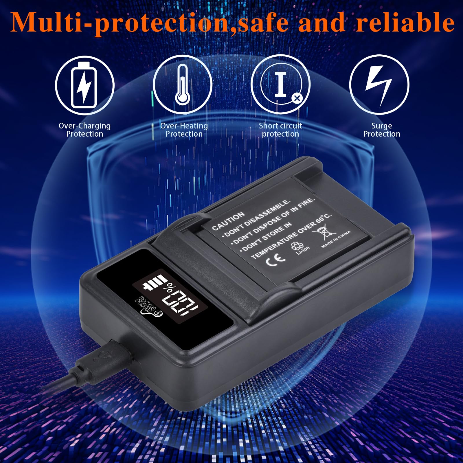 Amazon.com : DMW-BCK7 Battery and Charger with LED Display 
