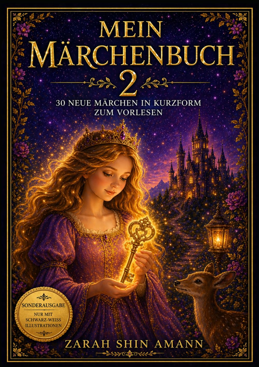Mein Märchenbuch 2 (Ausgabe mit schwarz/weiß Illustrationen): 30 neue Märchen in Kurzform zum Vorlesen (Märchen aus aller Welt)