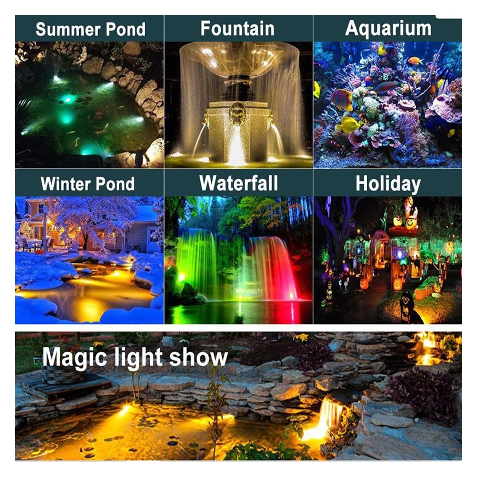 Luces LED subacuáticas lámpara impermeable RGB 36leds foco subacuático for piscina fuentes estanque agua jardín acuario Resistentes Al Agua Seguras(1pcs)