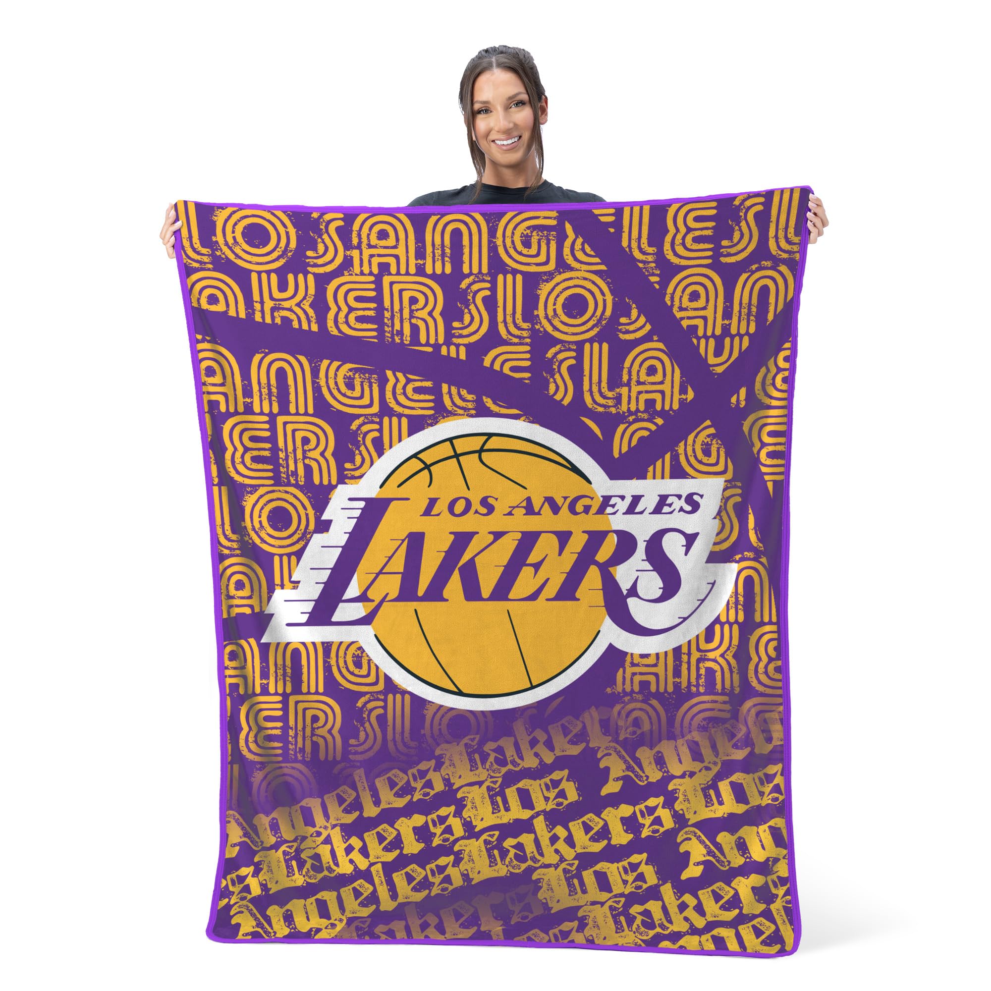 Northwest The Company NBA Los Angeles Lakers Redux Micro Raschel, 116,8 cm da 152,4 cm