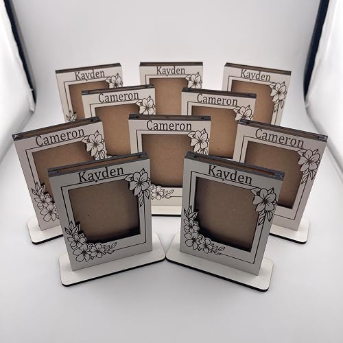 Personalised In.stax Mini Flowers Photo Holder, White, Fits In.stax Mini Photos, 10 Pack